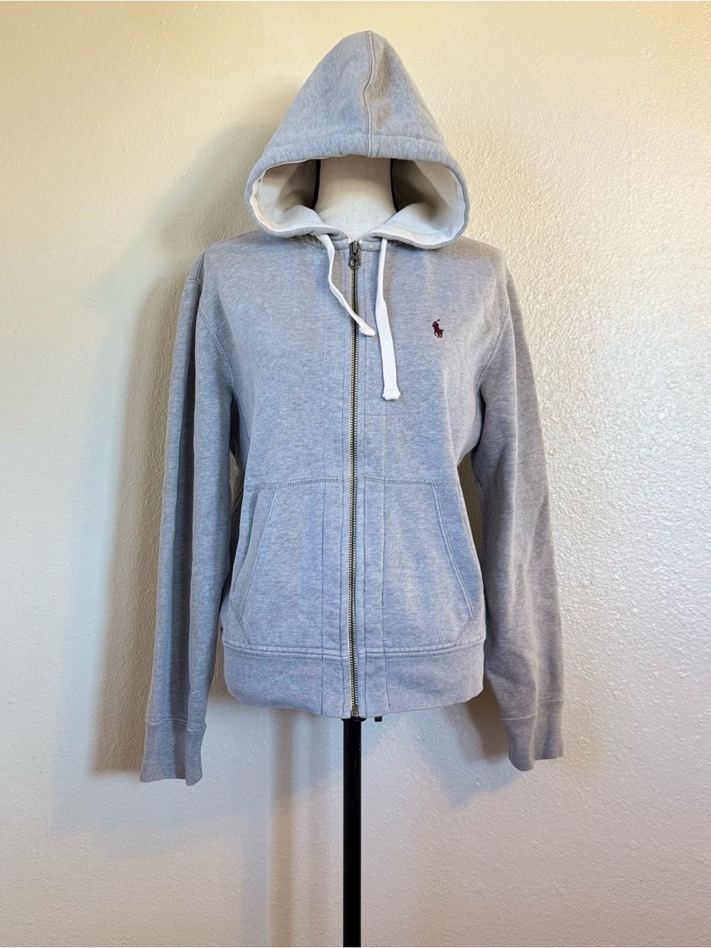 Ralph Lauren Heather Gray Zip Hoodie Jacket